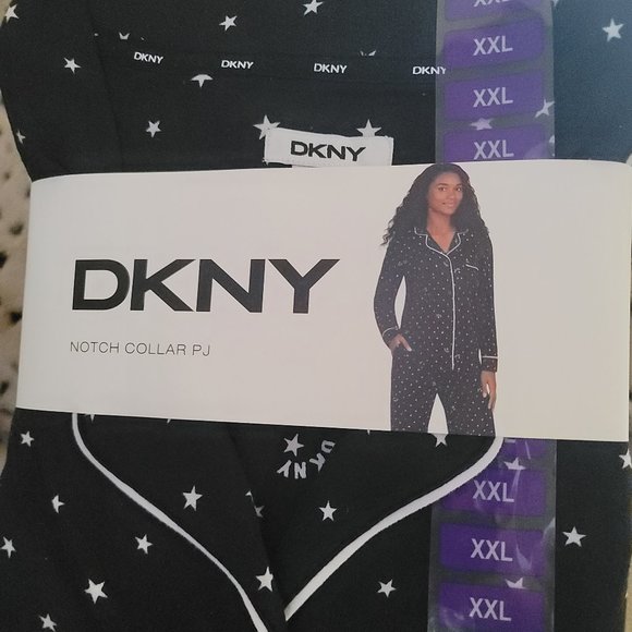 DKNY Notch Collar Pajama Set - Picture 1 of 3